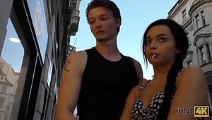 HUNT4K. Skimpy boy has to see girlfriend's unbelievable fuckfest for money