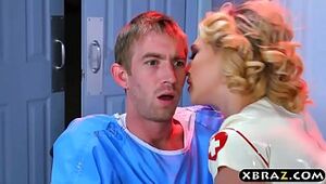 Nurse Kagney Linn Karter cures patient with anal invasion orgy