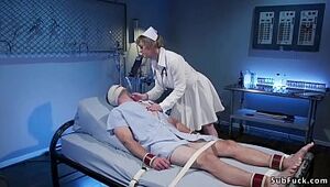 Mummy nurse gives manstick torture to patient