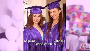 Femmes GONE Nasty - Surprise graduation soiree for teenagers completes with lesbo hookup