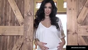 Huge-chested Penthouse Pet Jelena Jensen Humps Her Thicket In A Barn!